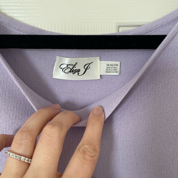 Eliza J Lavender Bell Sleeve Dress - Picture 5 of 6